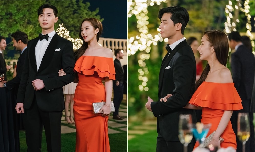 Secretary Kim Flower Red Party Dress Park Min Young