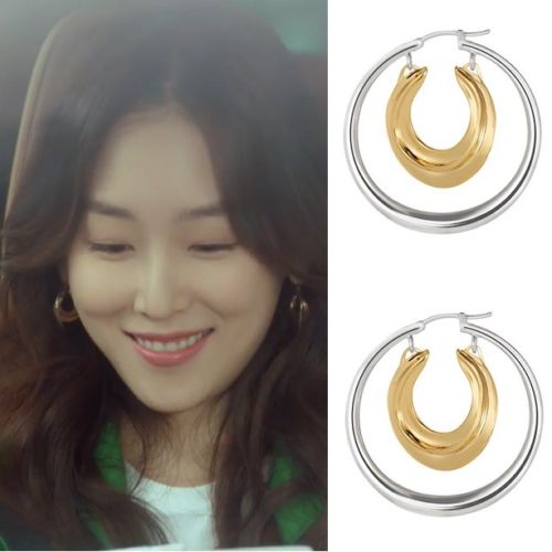 The Beauty Inside Hoop Silver Gold Earrings